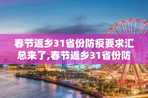 春节返乡31省份防疫要求汇总来了,春节返乡31省份防疫要求汇总来了