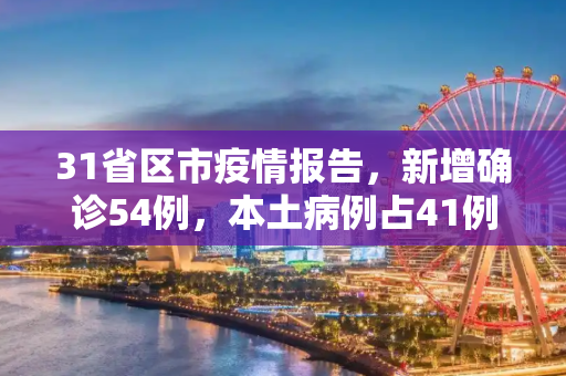31省区市疫情报告，新增确诊54例，本土病例占41例,31省区市新增确诊54例本土41例