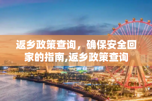 返乡政策查询，确保安全回家的指南,返乡政策查询