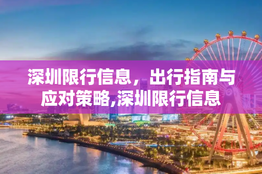 深圳限行信息，出行指南与应对策略,深圳限行信息